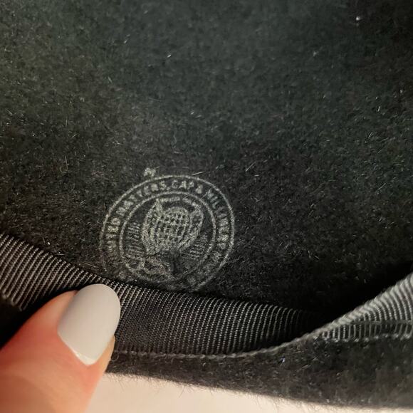 Vintage 1960s Union Made Bowknot Hat Ladies Black Wool Bucket Hat - Picture 7 of 11